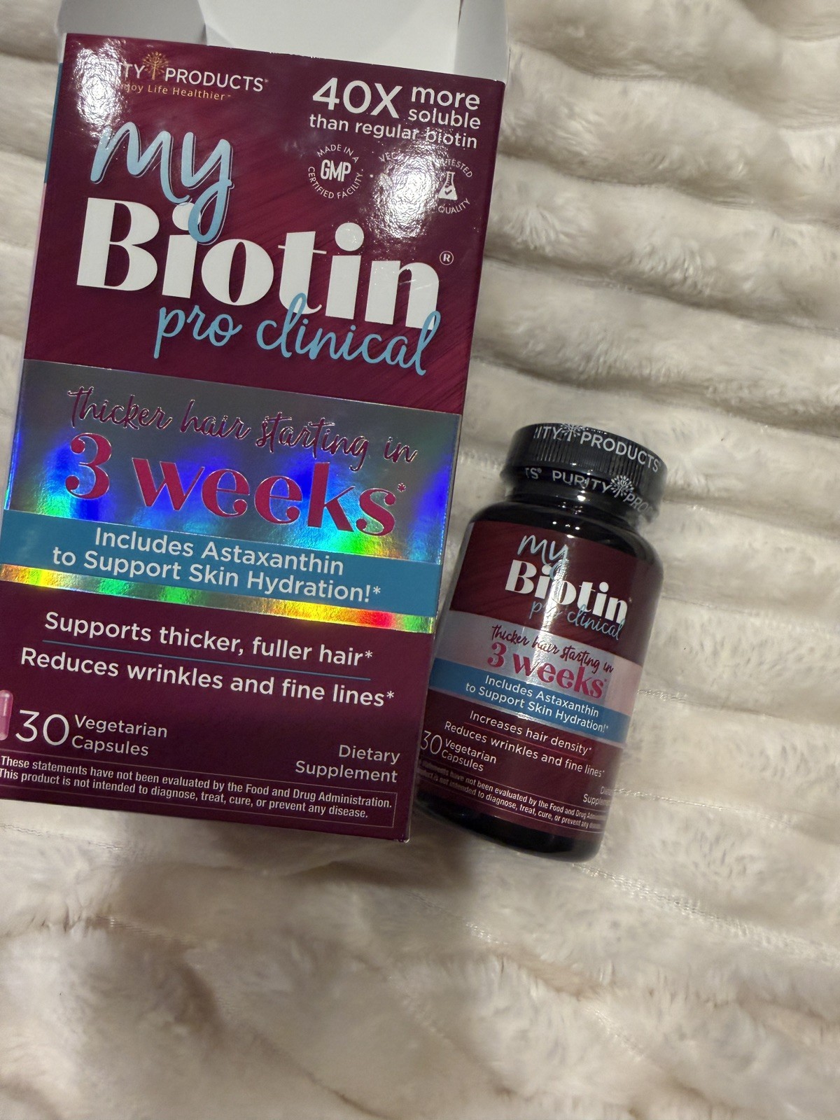 Purity Products My Biotin ProClinical MyBiotin 30 Caps expires 03/2028