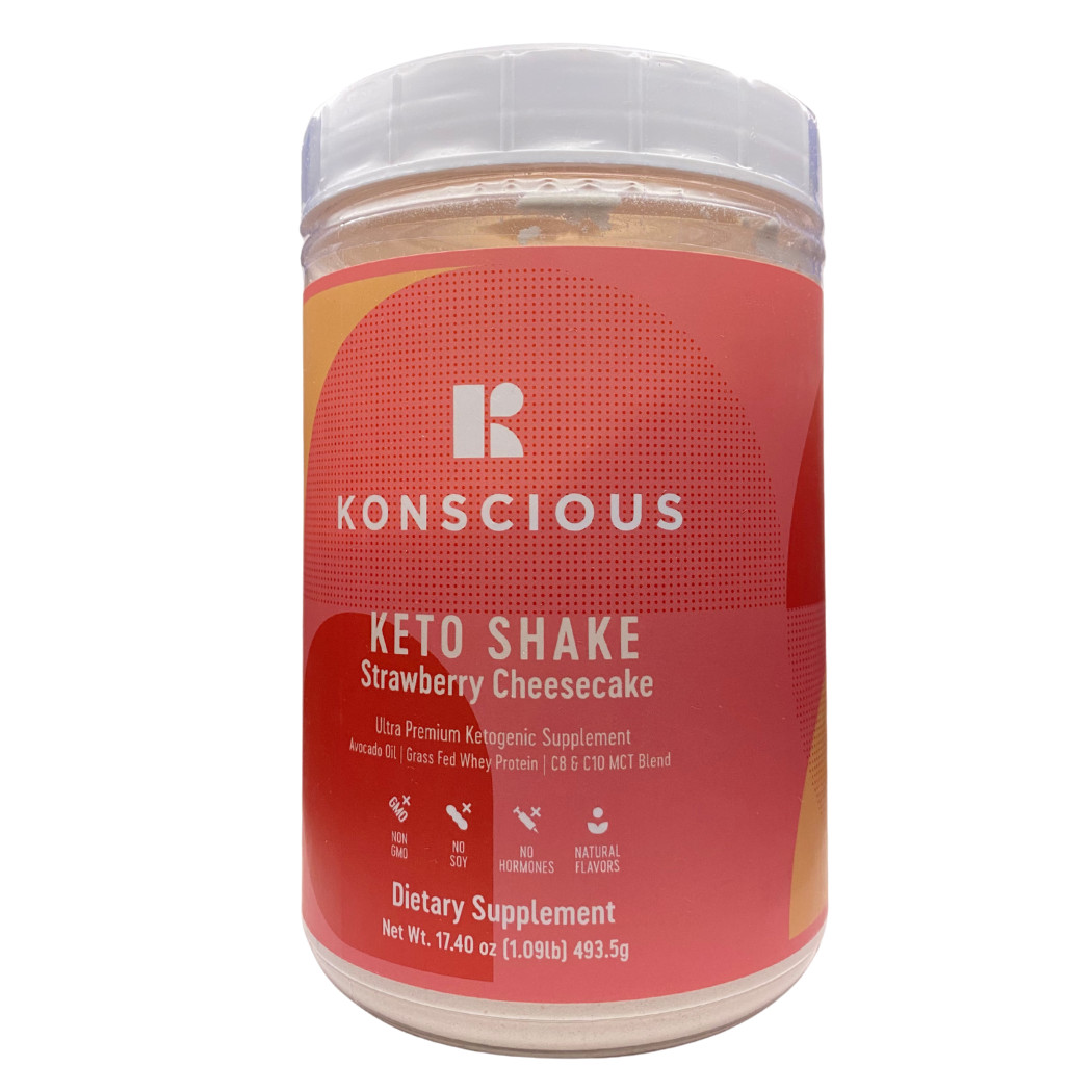 Konscious Keto Protein Shake 15 Servings Strawberry Cheesecake