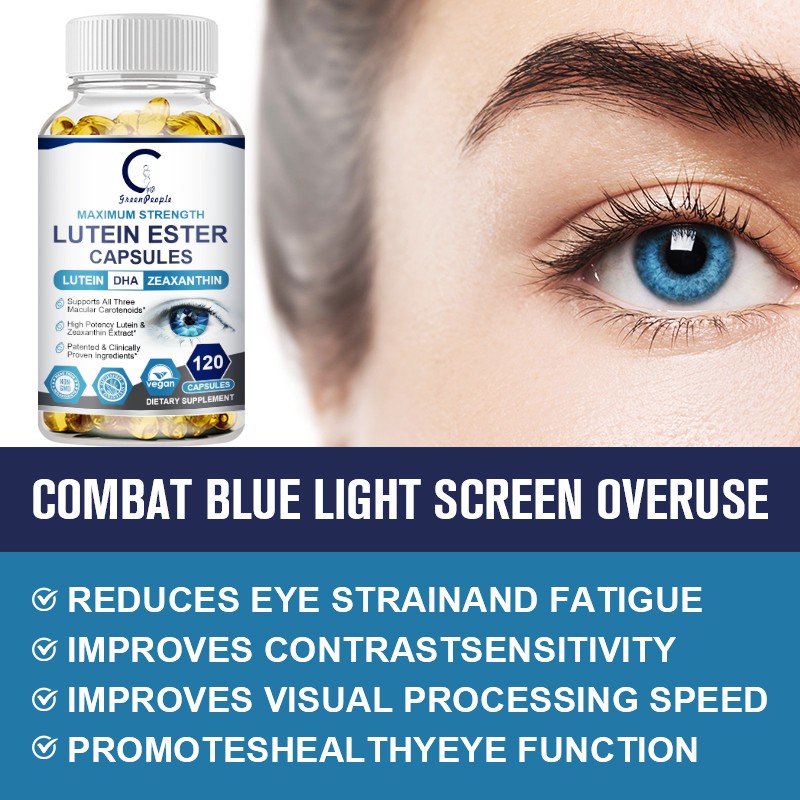 Lutein 20mg Zeaxanthin 4mg Capsules – Sight Care & Eye Strain Relief, 120ct
