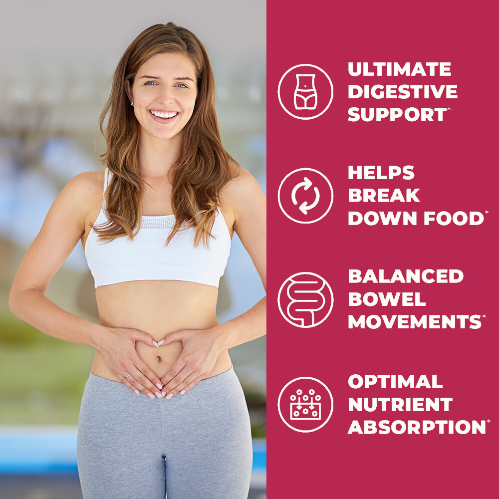 Digestive Enzymes Prebiotic&Probiotics Gas,Constipation&Bloating Relief 120