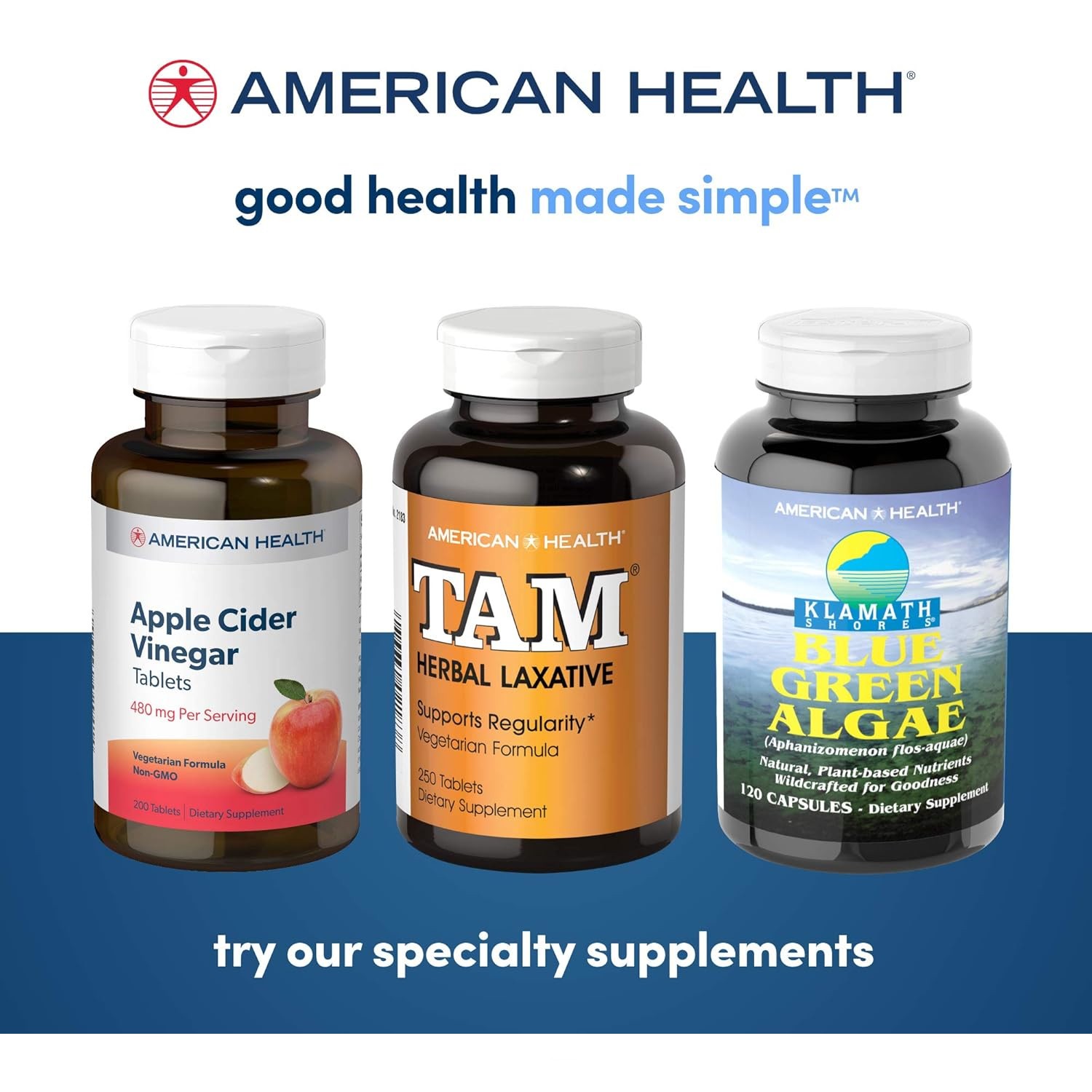 American Health TAM Herbal Laxative,Digestive Regularity Support,250VegTabs