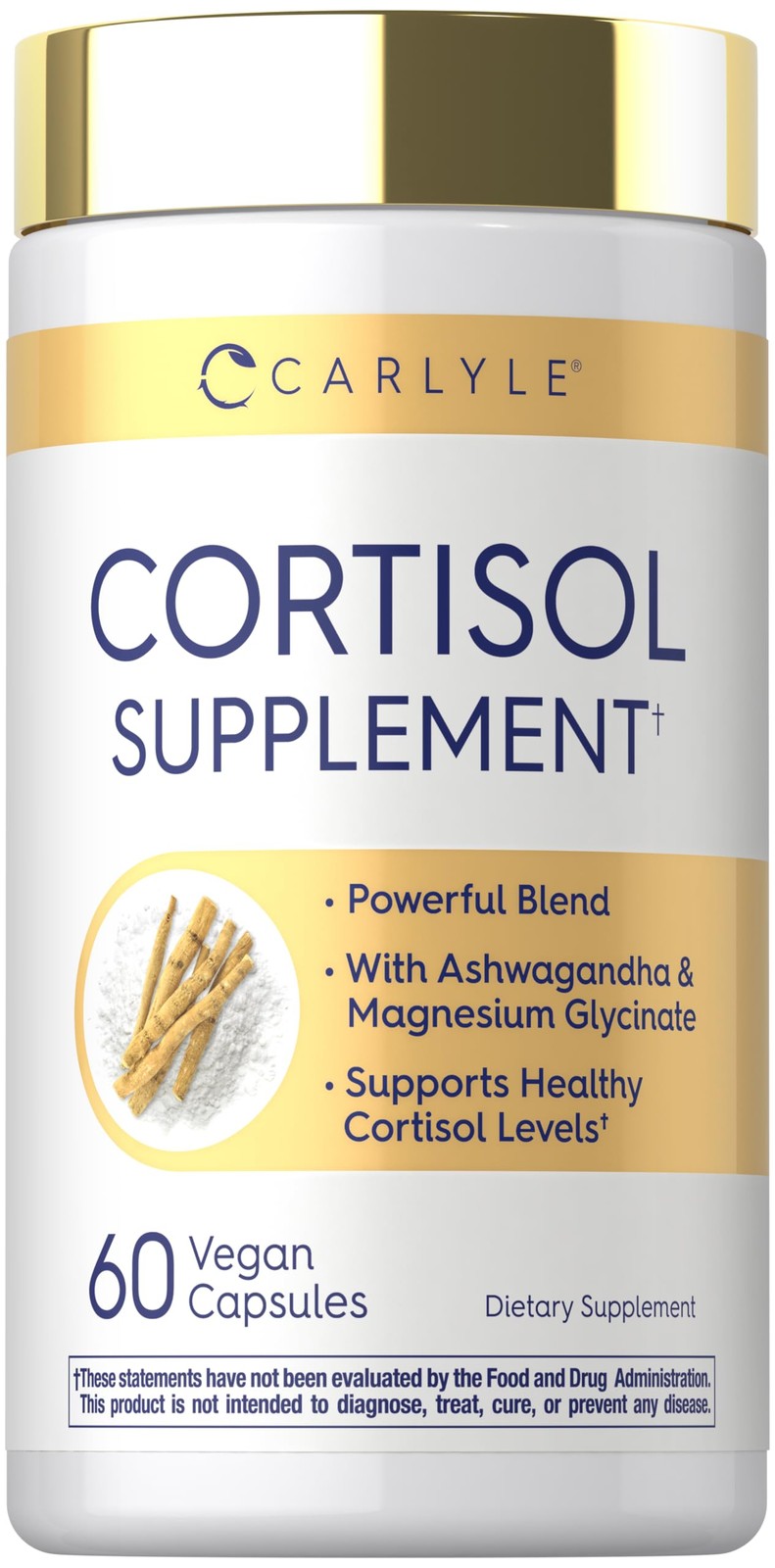 Carlyle Cortisol Supplement | 60 Vegan Capsules | 60 Count (Pack of 1)