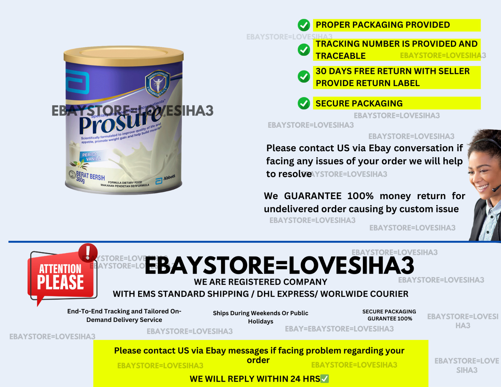 Abbott Pro Sure Milk High Protein, Prebiotic & EPA 380g