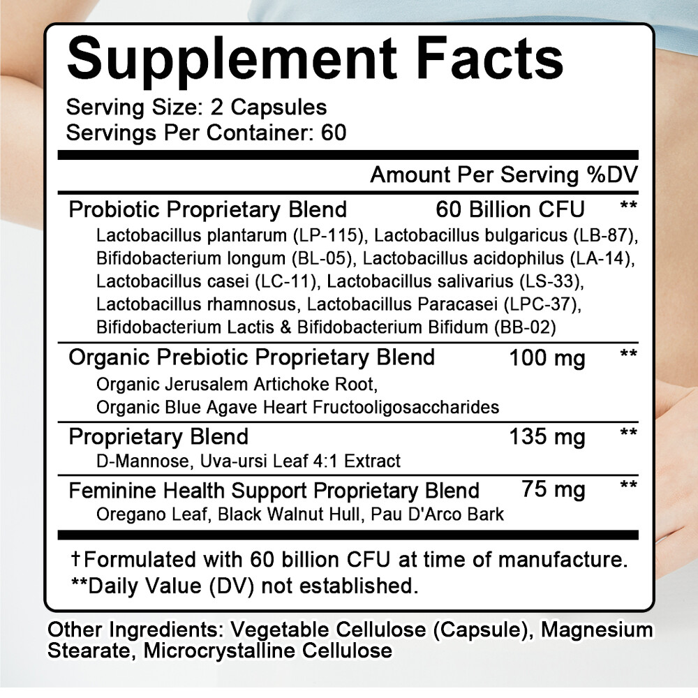 Probiotics For Women 60 Billion CFU – Women’s Digestive & Vaginal Health