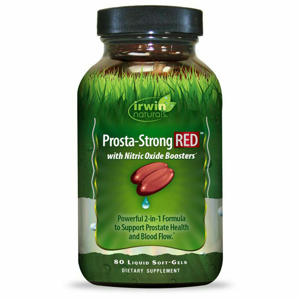 Irwin Naturals Prosta-Strong RED with Nitric Oxide Boosters 80 Liquid Soft-Gels