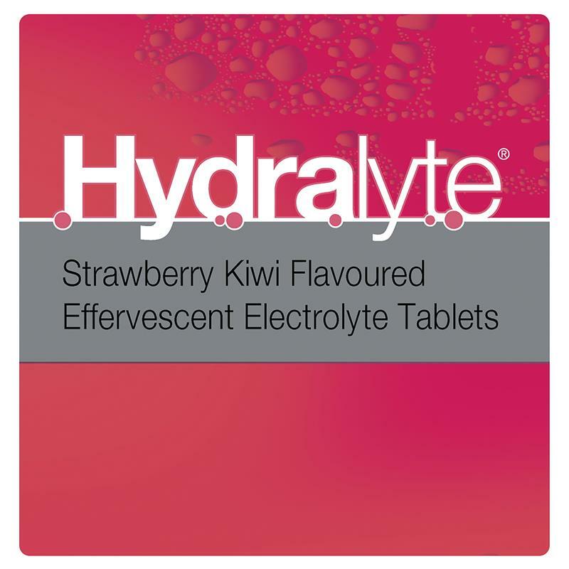 2 x Hydralyte Effervescent Electrolyte Strawberry Kiwi Flavoured 20 Tablets