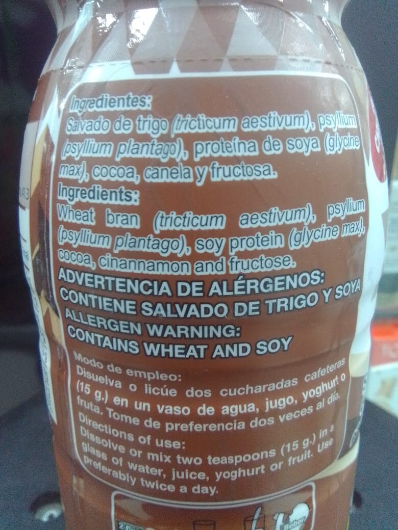 3 -Fiber Xotzil Cocoa Flavor 1.376 Lib / Fibra Sabor Cocoa 620g Prod. Mexicano.