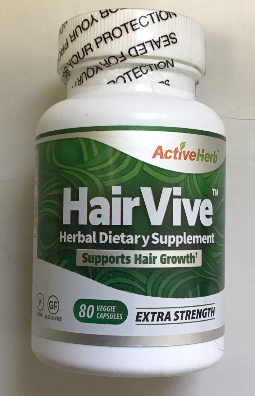 ActiveHerb HairVive Hair Growth 400mg, 80 Veggie Capsules Expiration 03/01/2028