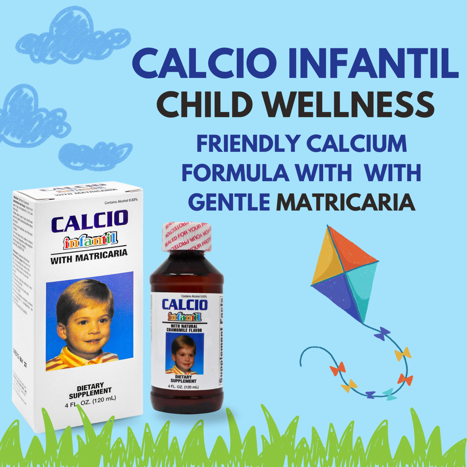 Menper Children’s Calcio Infantil Supplement with Matricaria – 4 fl oz