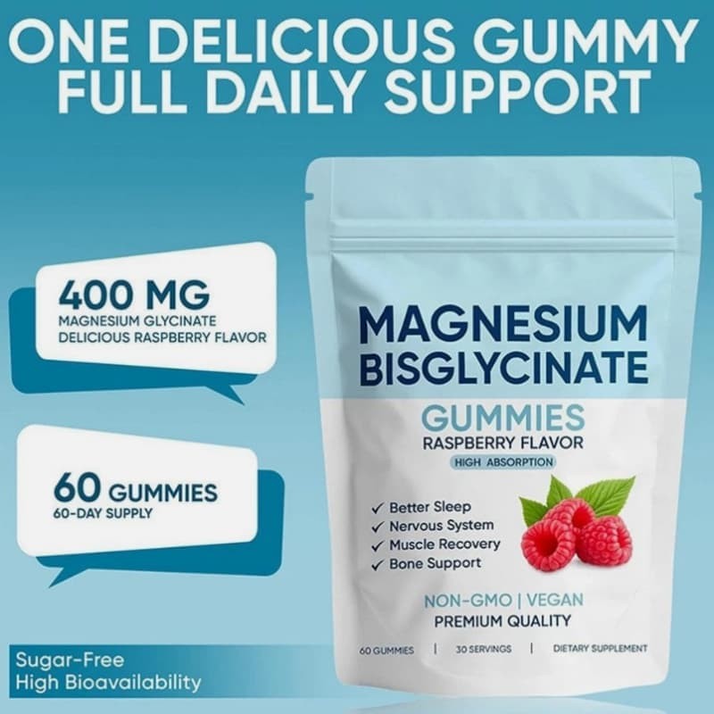 With 400mg Magnesium Bisglycinate Gummies, Magnesium Bisglycinate Chelate