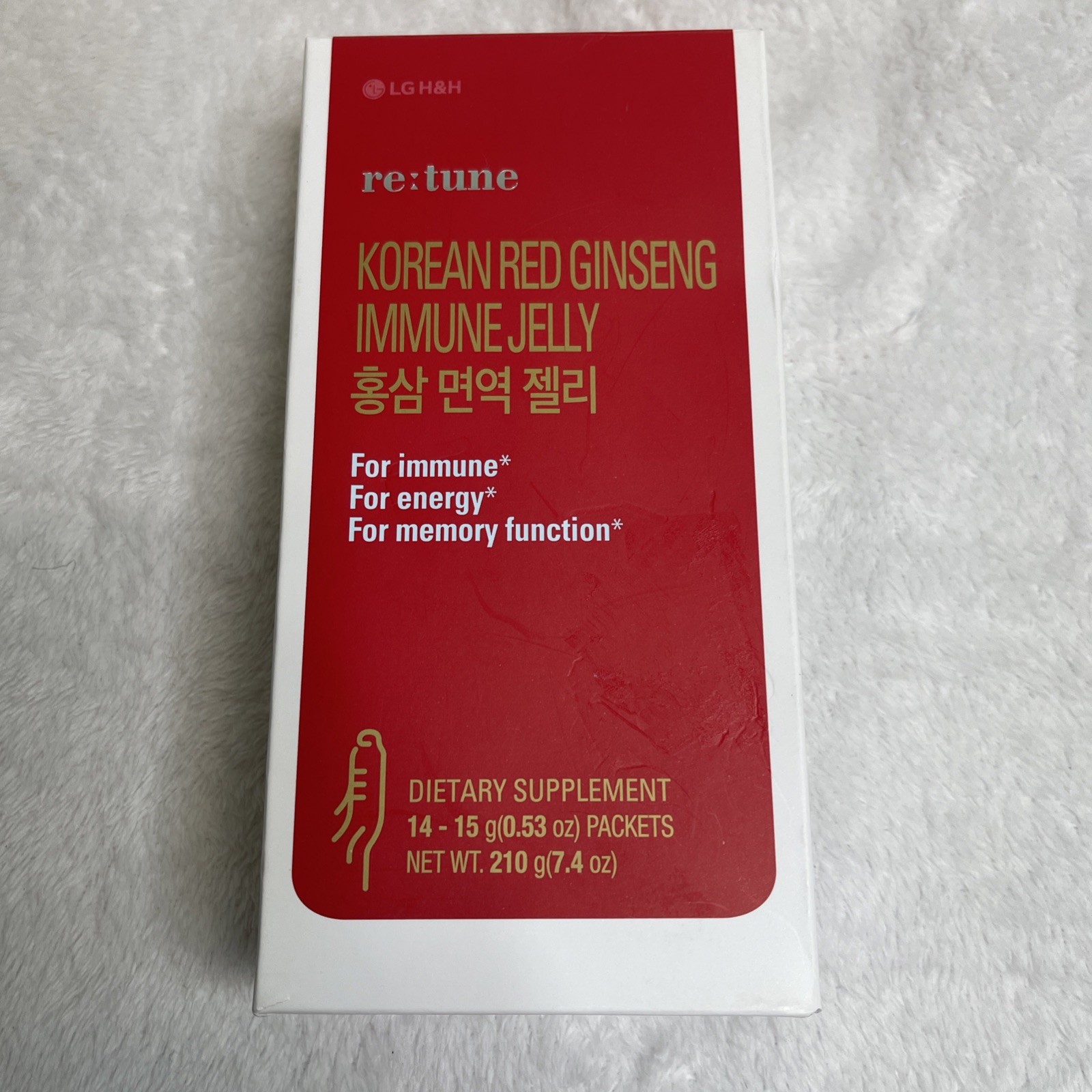 RE:TUNE Korean Red Ginseng Immune Jelly 14 Single Serve Packets Dietary Supp.