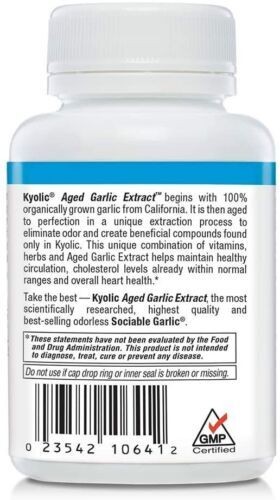 Kyolic Aged Garlic Extract Healthy Heart Formula 106 Dietary Supplement 100 Ct
