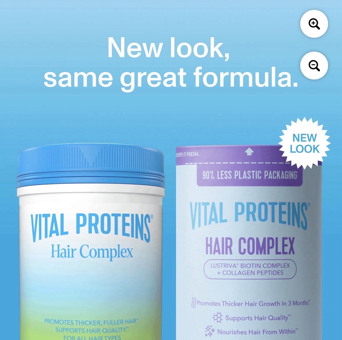 Vital Proteins Hair Complex Collagen Peptides + Biotin Powder Unflavored 11.4 oz