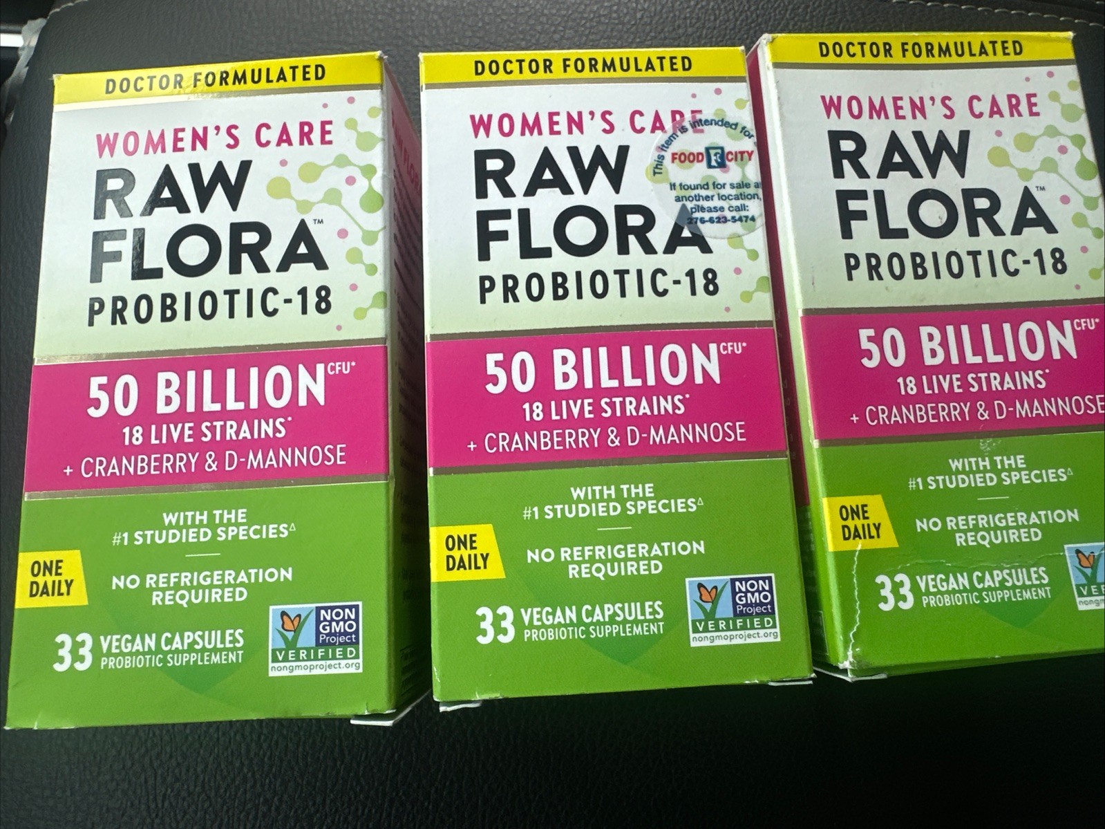 3 BOXES Nature’s Truth Raw Flora Women’s Probiotic 50 Billion CFU 99 Caps. 12/26
