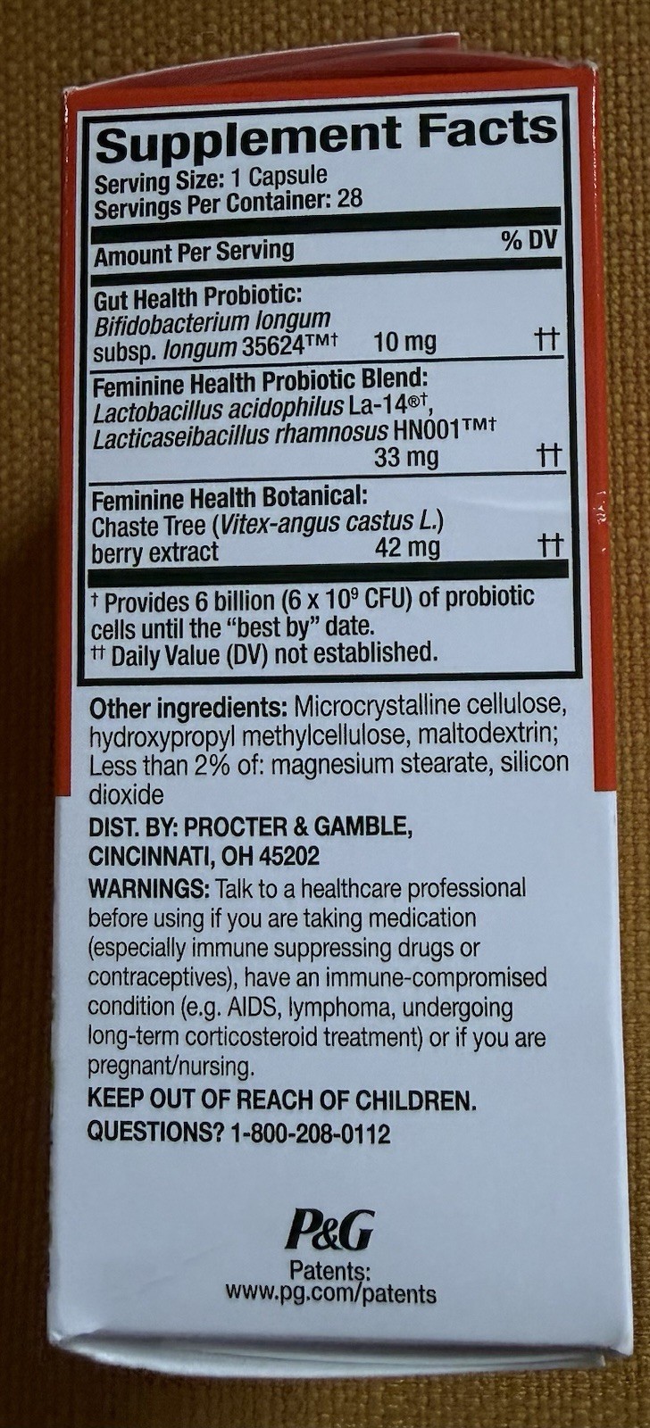 Align Women’s Dual Action Probiotic Dietary Supplement – 28 Capsules Exp 02/2027