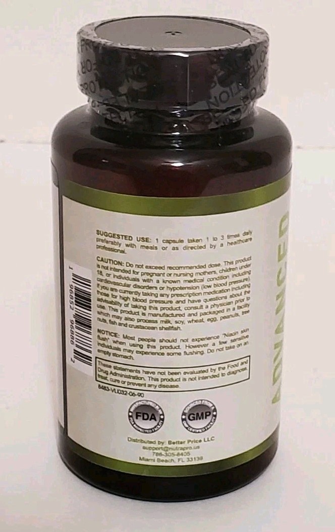 Blood Pressure Supplement Heart Health Cholesterol Levels 100% Natural Non GMO