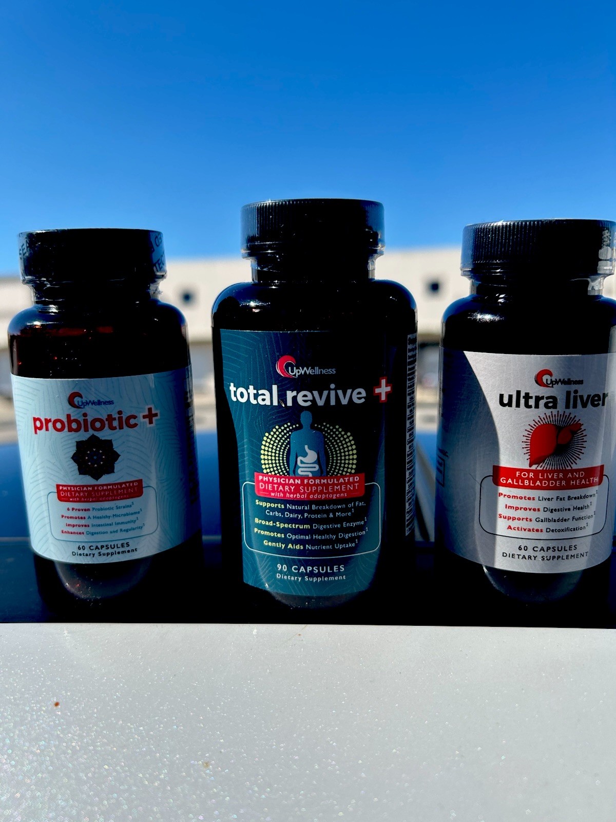 UpWellness Probiotic+, Total Revive+, Ultra Liver+ Capsules Dietary Supplements