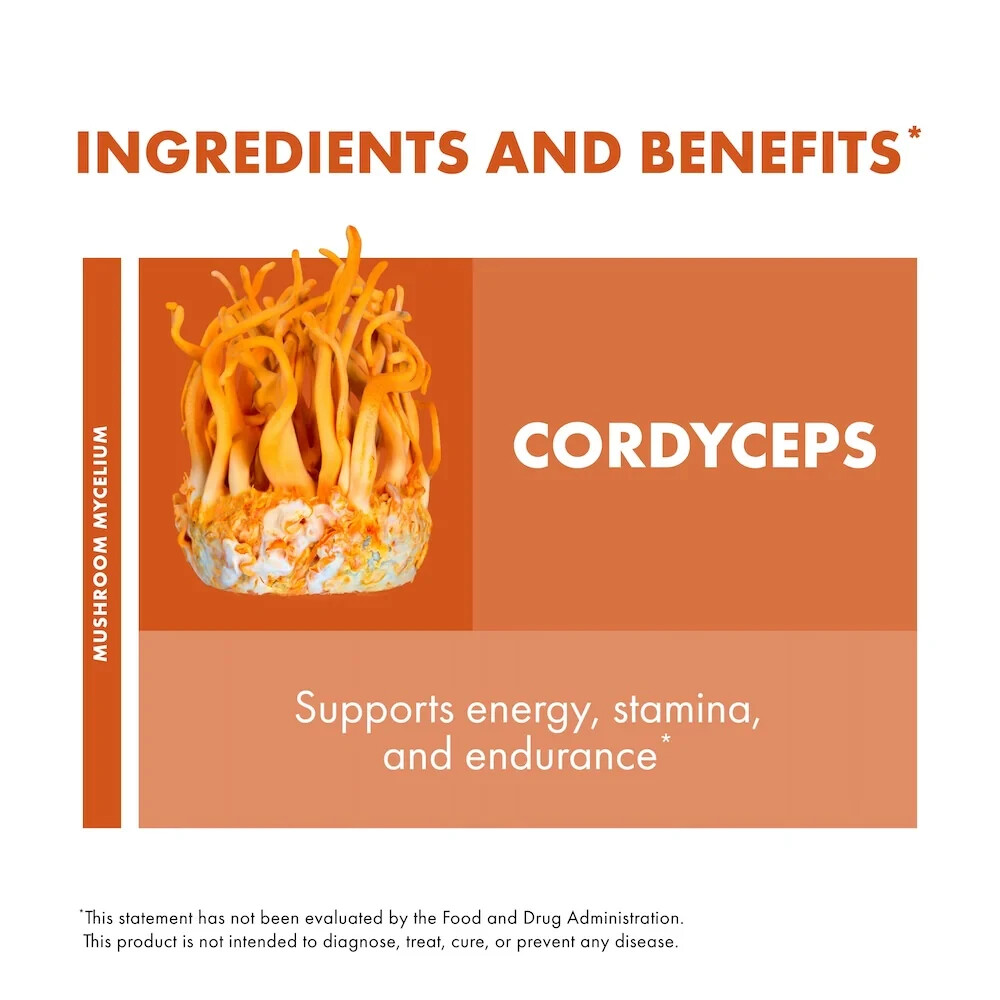 Fungi Perfecti Host Defense Cordyceps Extract 1 Oz Organic Energy Support