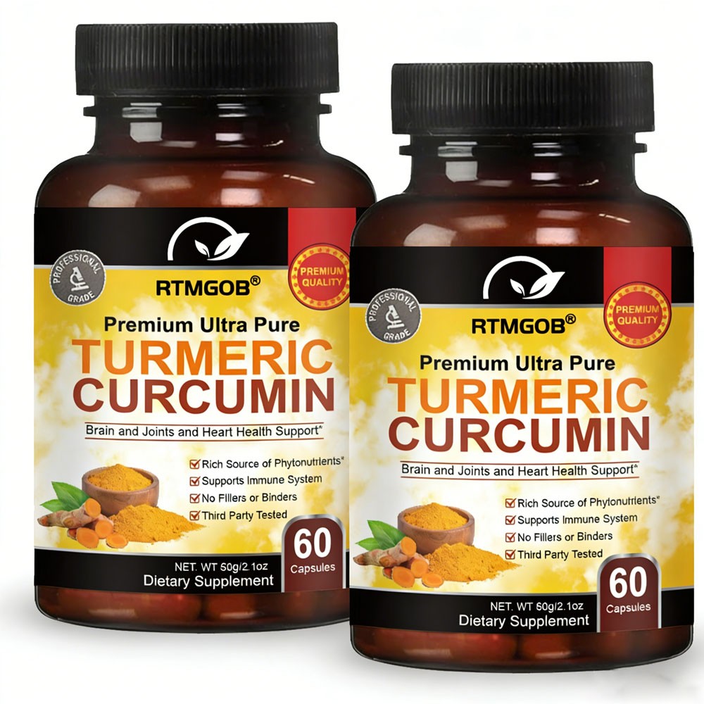 Turmeric Curcumin Suitable ForMen’s & Women’s 2600mg Featuring Ginger & Black Pe
