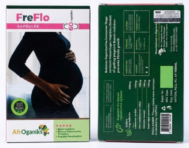 AfrOganiks “FREFLO” Supplement for Women’s Health ( 2 Packs)