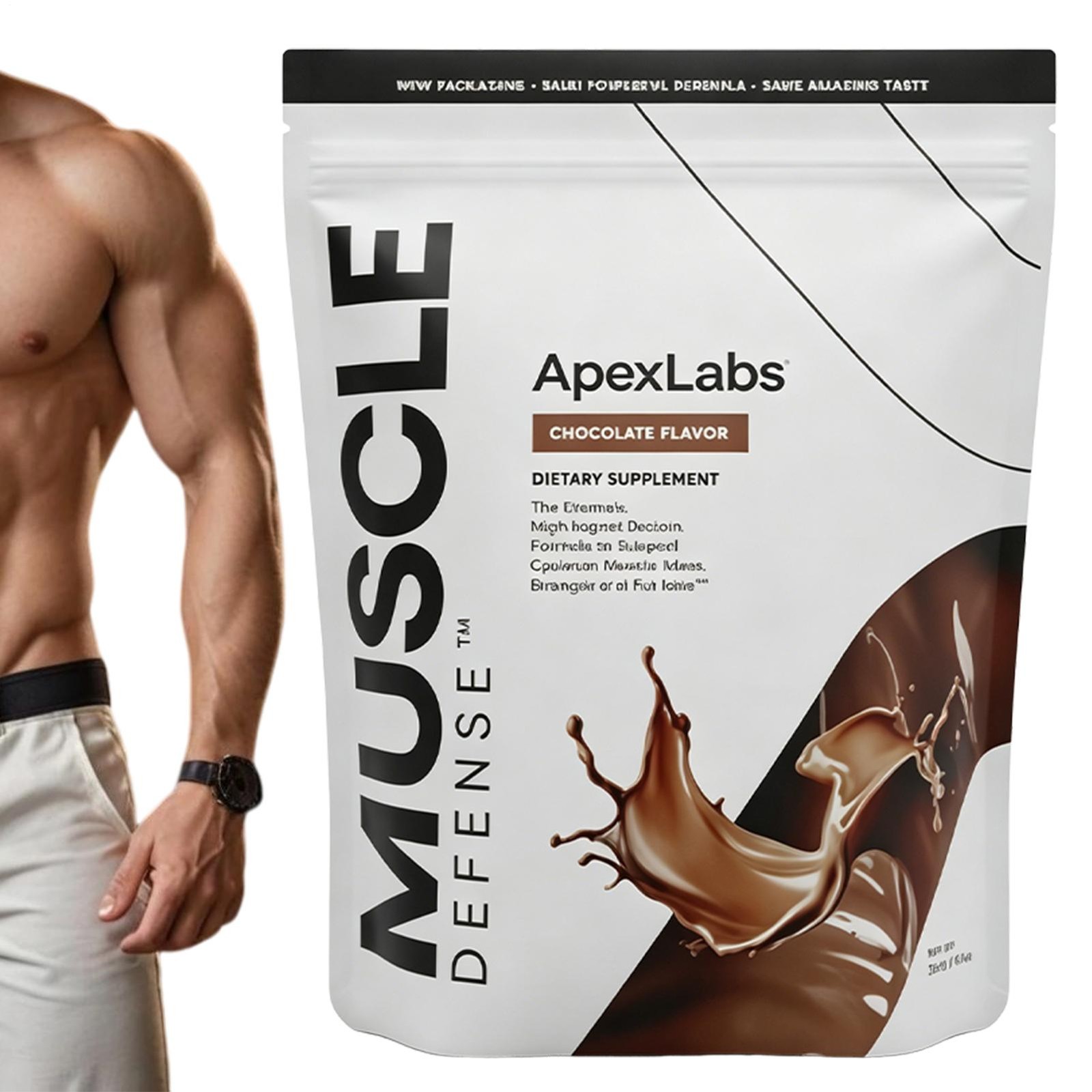 New Apex Labs Muscle Defense Chocolate Flavor- 8.57 OZ – EXP 2027