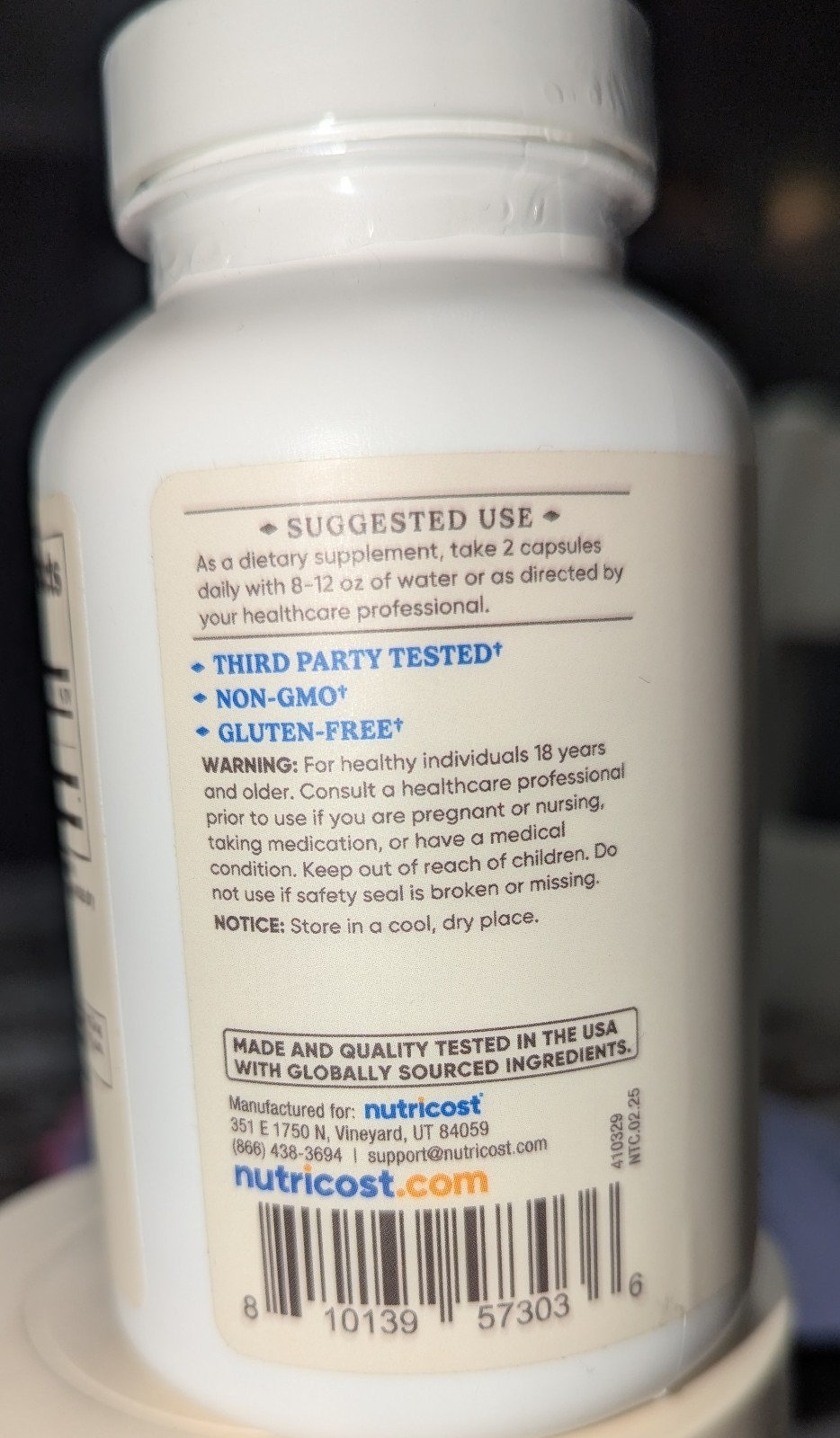 Nutricost Bovine Colostrum 1000mg 120 Caps Non-GMO Gluten-Free Exp 04/2028