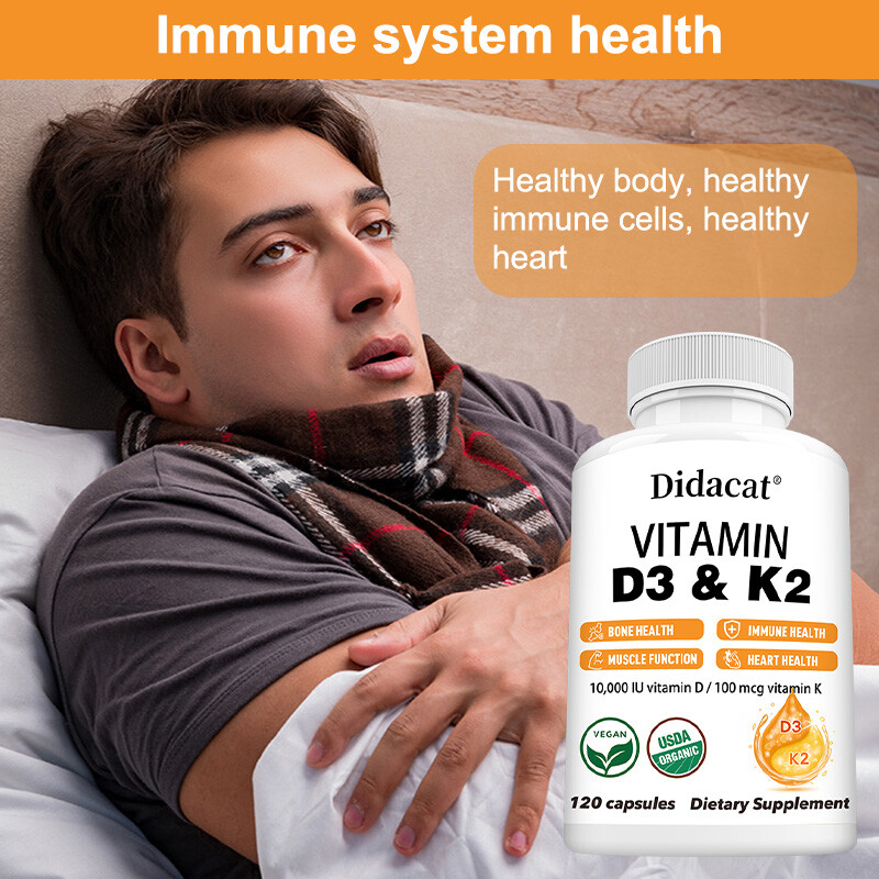 Vitamin K2 (MK7) with D3 10000 IU Supplement, Bone, Heart & Immune Health