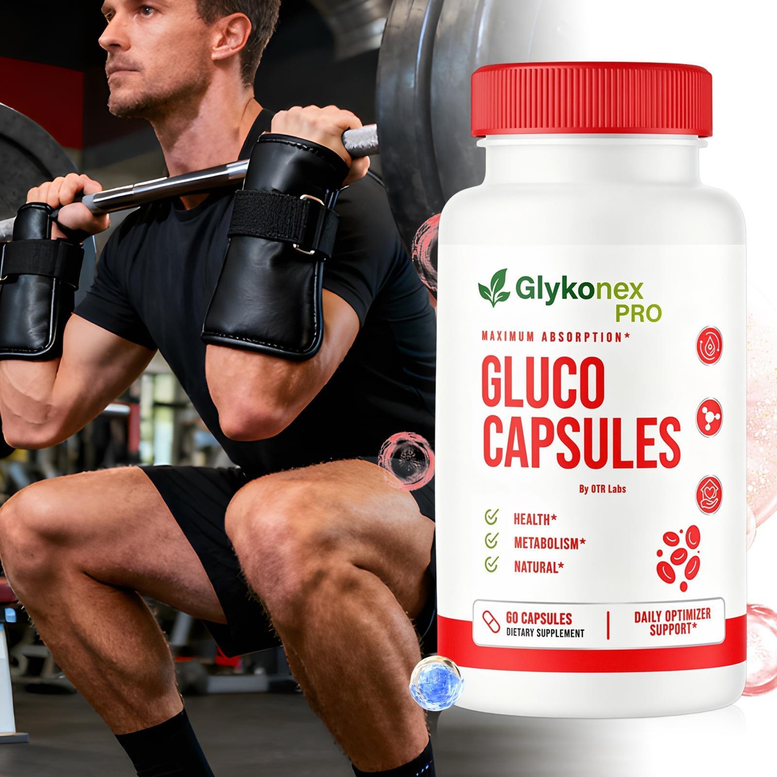 GlykoNex Gluco Capsules Blood Health Support Dietary Supplement 60 Capsules