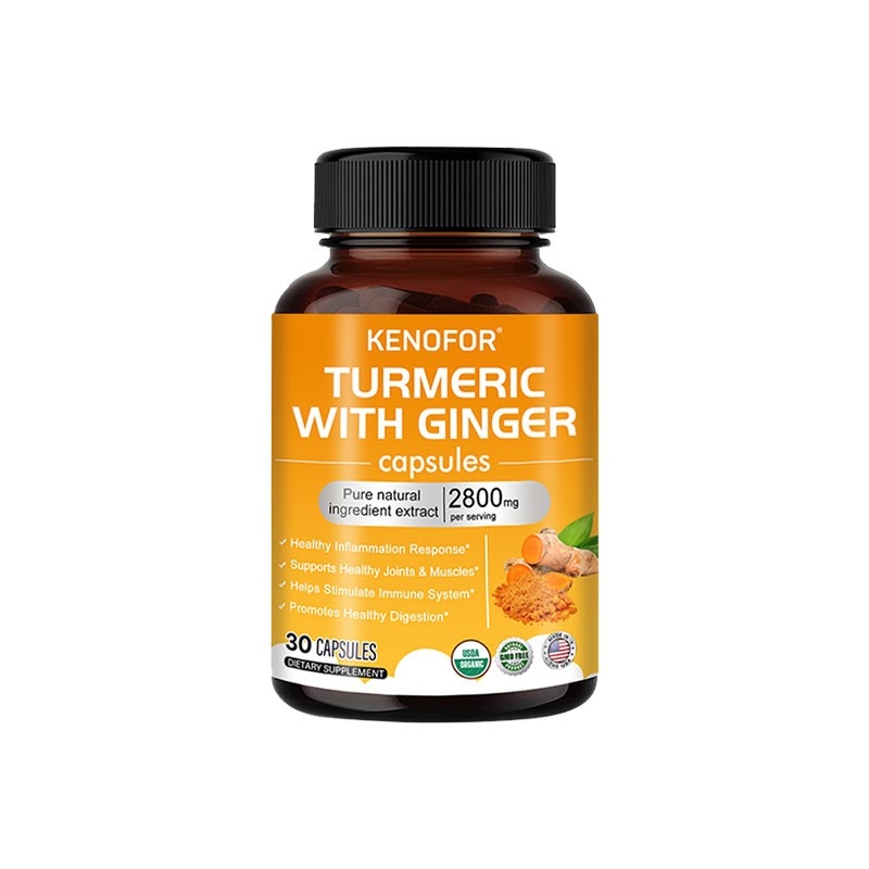 Turmeric With Ginger, Joint Health Digestion Support Gmo-Free 30/60/120 Capsules