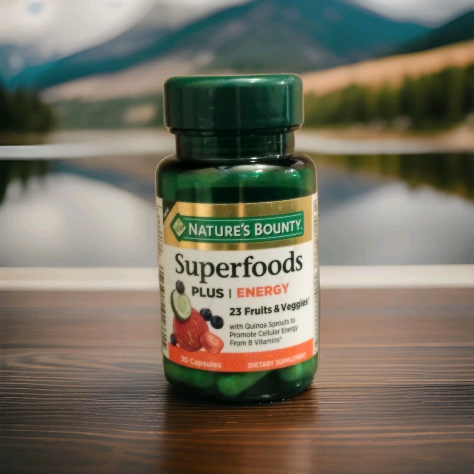 Nature’s Bounty Superfoods Plus Energy, 23 Fruits & Veggies, B Vitamins, 30 Ct