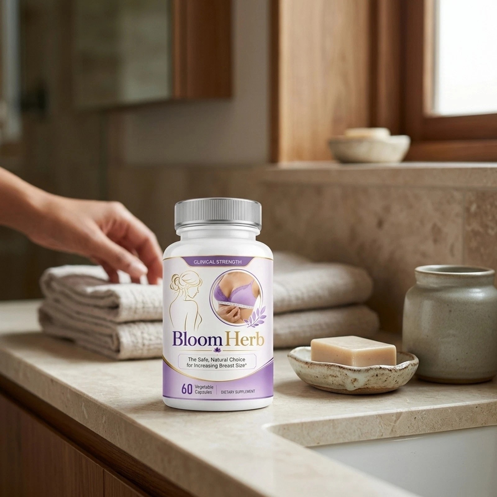 Bloom Herb Capsule Natural Breast Enhancement Support Herbal Supplement 60 Count