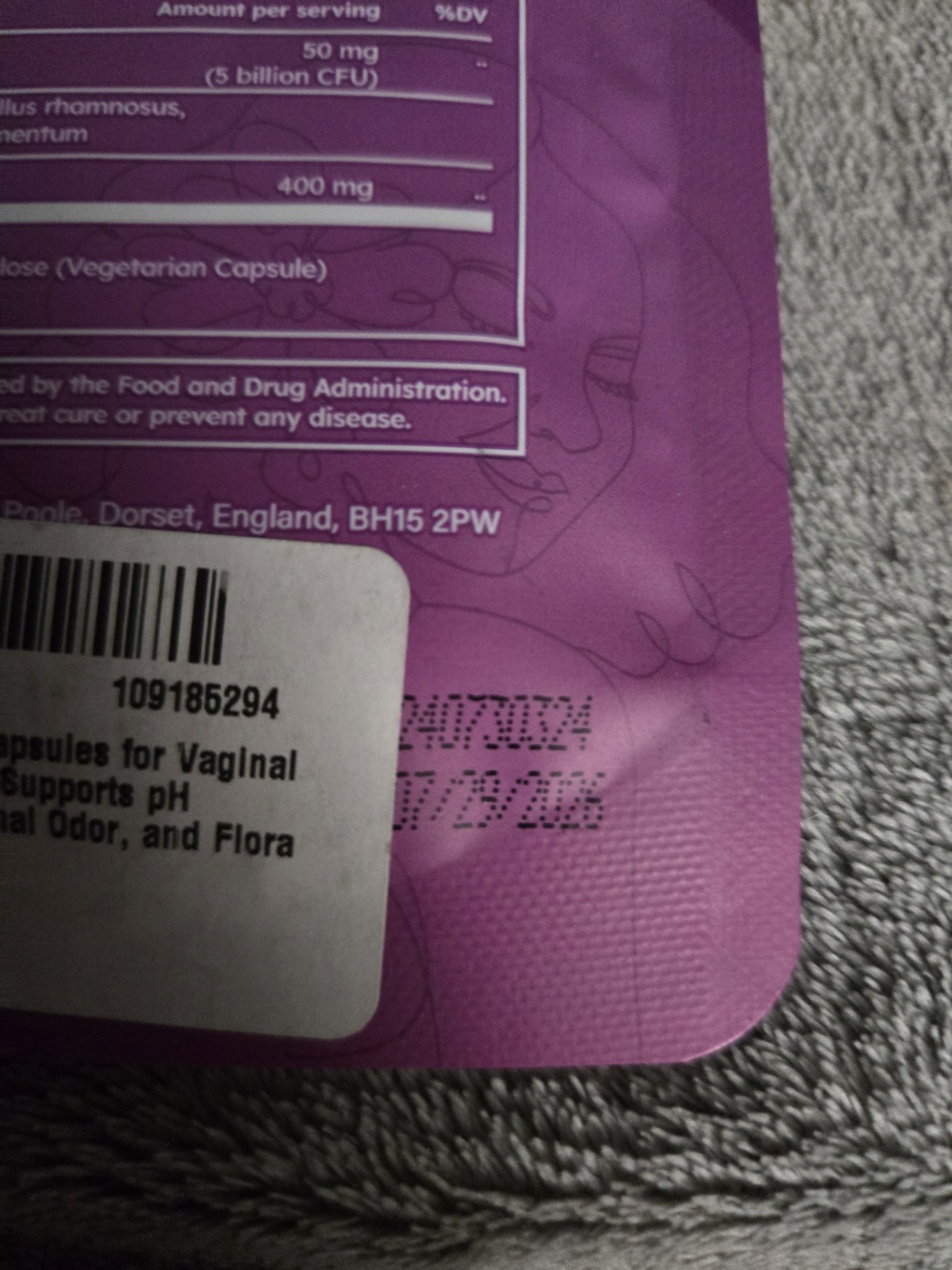 LOT of 2 l! BioBliss Vegan Women’s Probiotic Capsules Vaginal pH Odor Flora 60ct