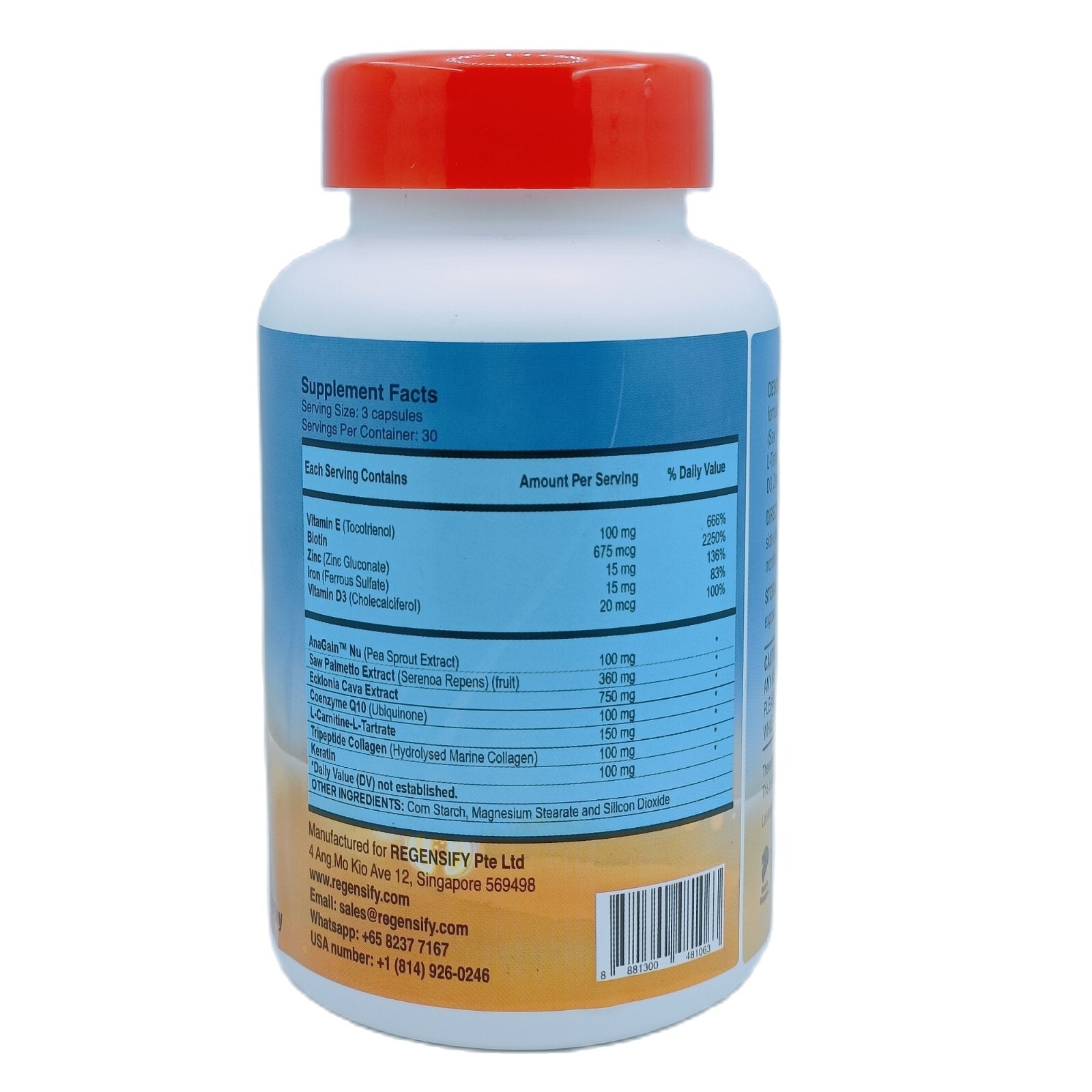 REGENSIFY Redensifying Hair Nutrition – AnaGain Nu with DHT Blocker Supplement