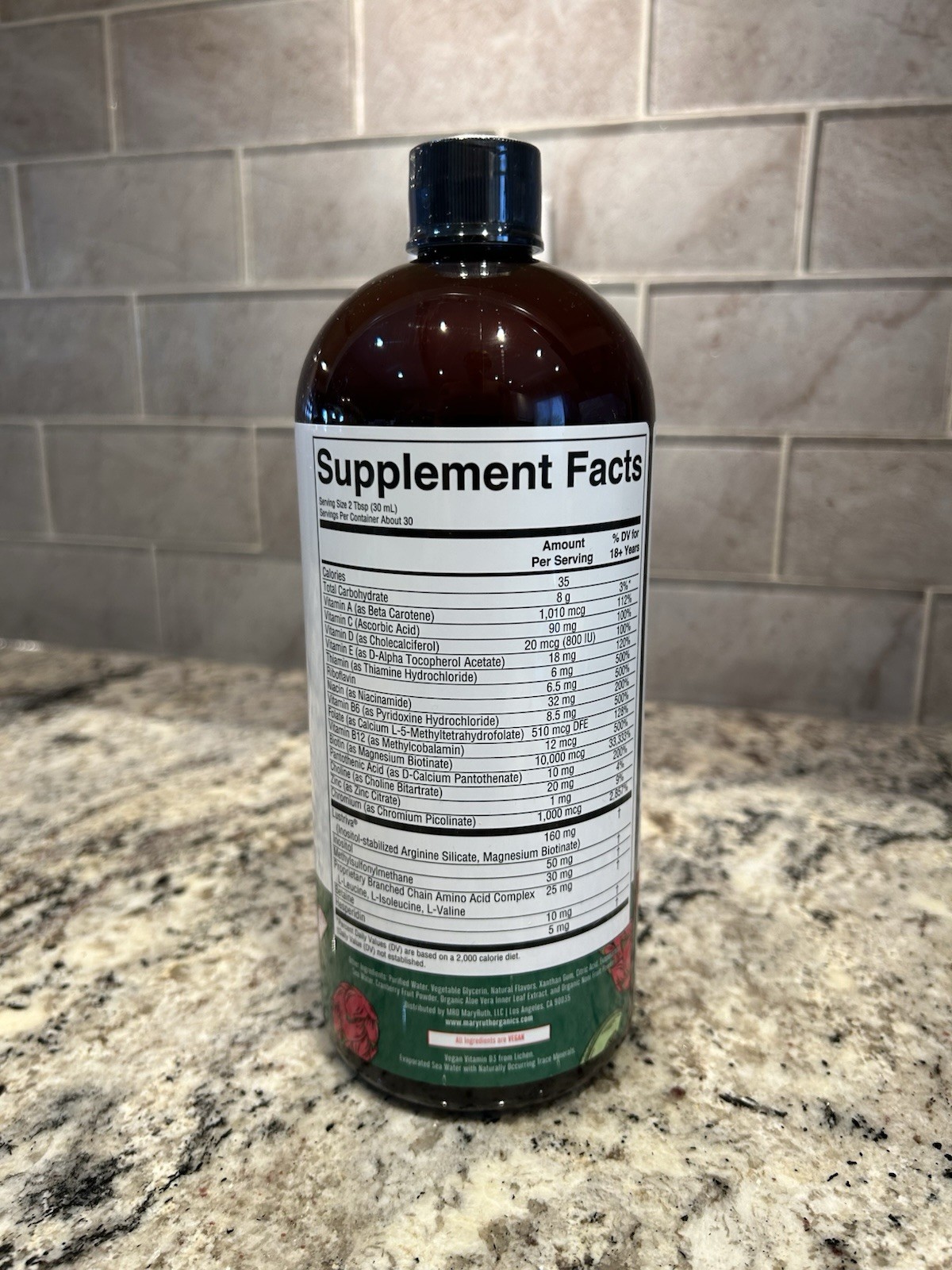 MaryRuth’s Liquid Morning Multivitamin + Hair Growth Dragon Fruit Melon 30oz