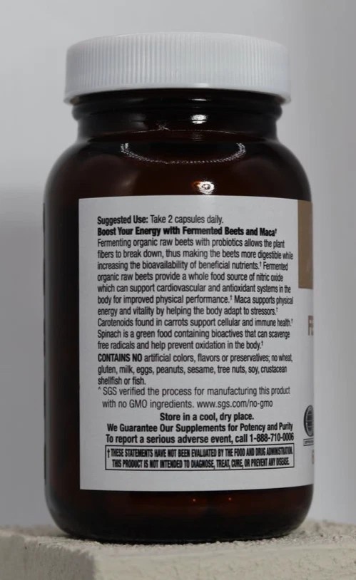 PRSPR Wellness Fermented Beet w/ Maca 60 Vegan Capsule Supplement Pills Non-GMO