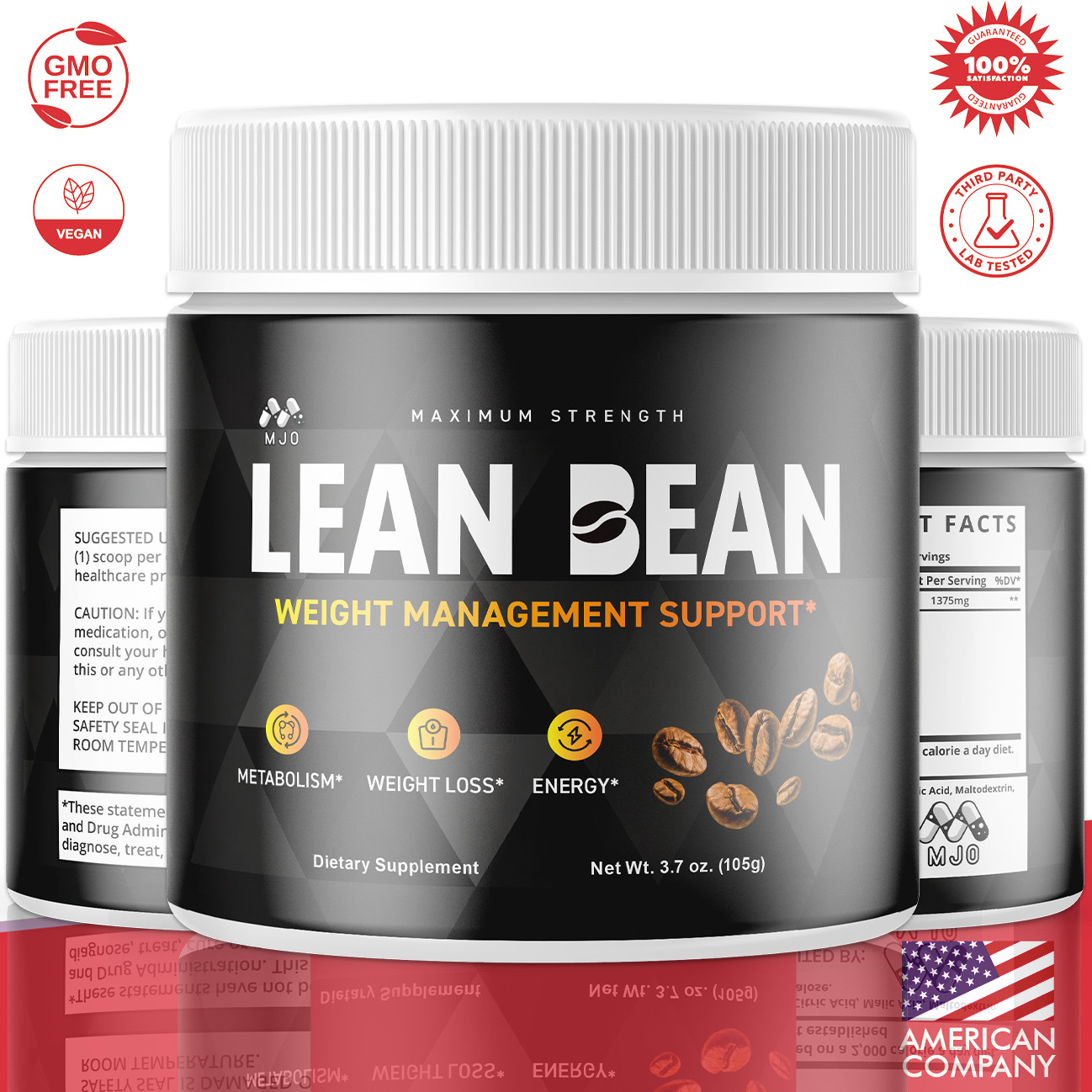 (5 Pack) Lean Bean Powder Support for Weight Management LeanBean 150 Servings