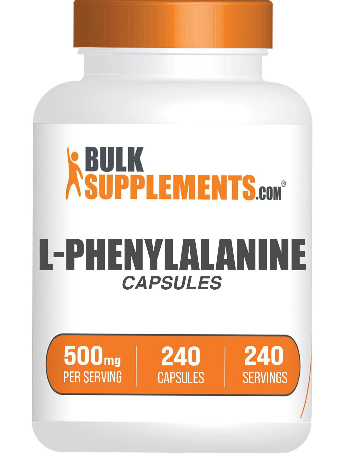 BulkSupplements L-Phenylalanine 240 Capsules – 500mg Per Serving