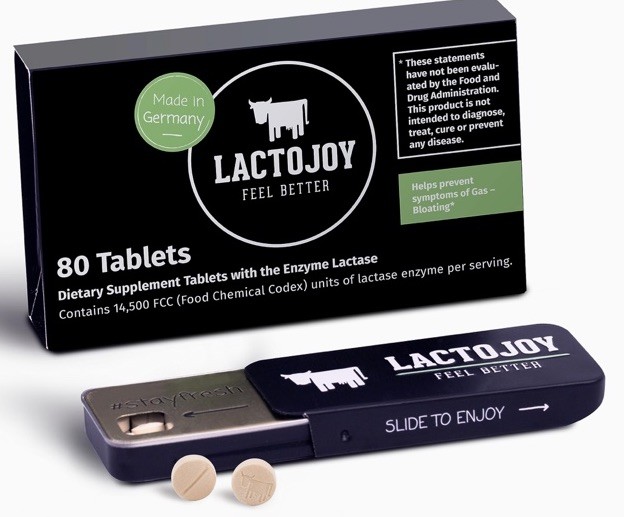 LactoJoy lactase pills – 14,500 FCC-units – 80 pills