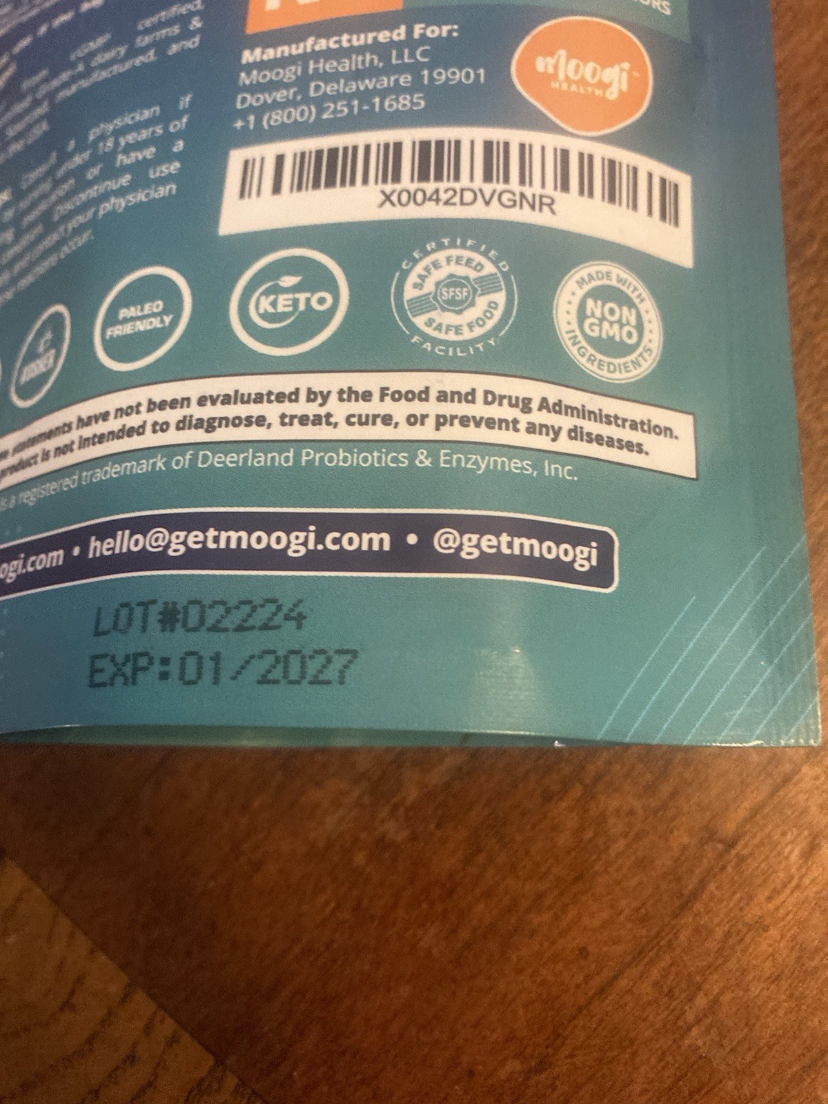 Moogi Health Colostrum + Probiotic DE111 Gut Health 2.6oz Unflavored BB 1/2027