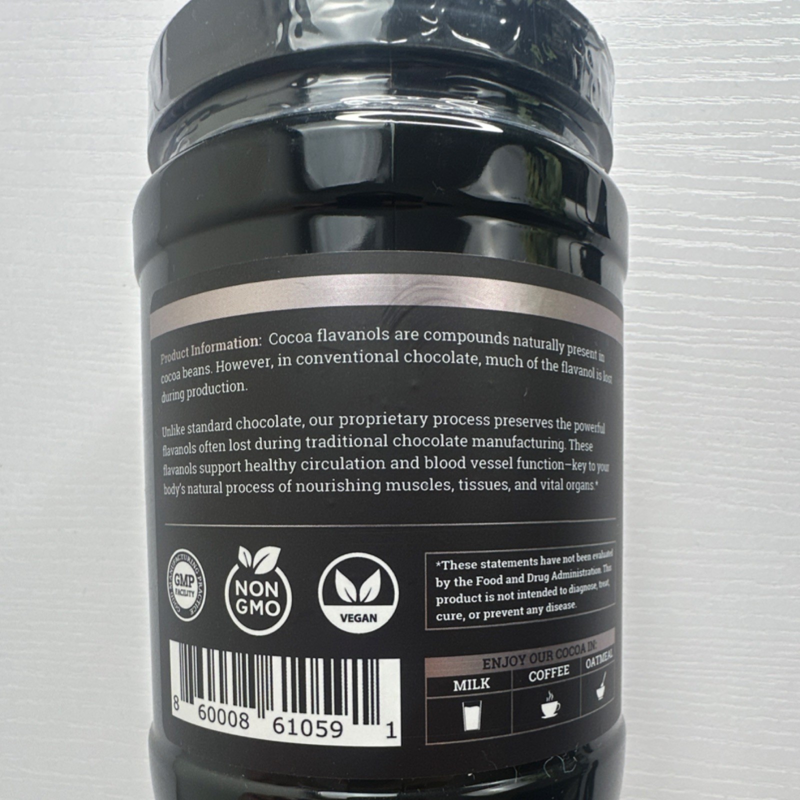 Black Forest High Flavanol Cocoa Flavanols Powder Vegan 8.6oz 25srv Exp 11/2027