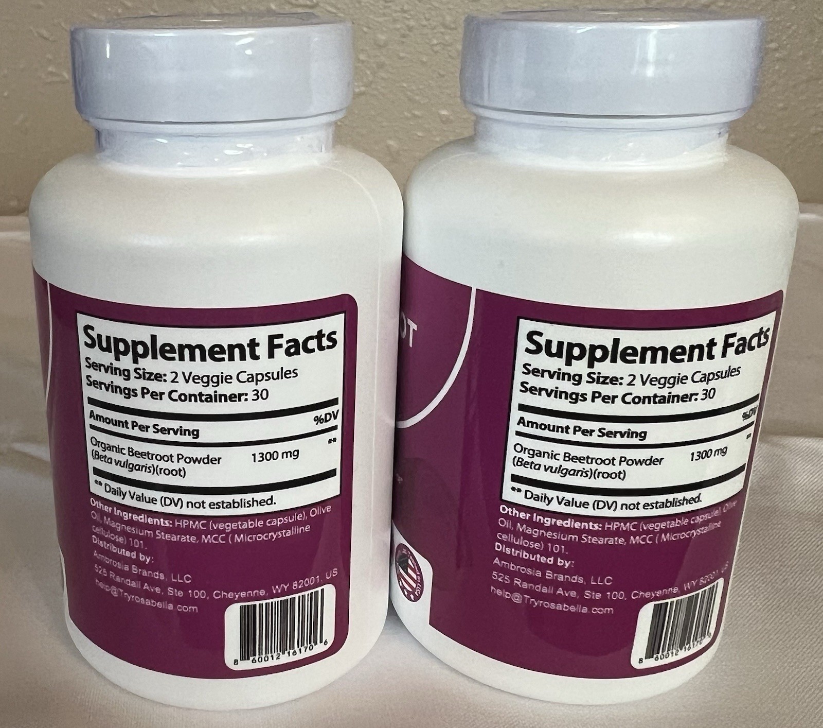 Rosabella Organic BeetRoot 60 Capsules Dietary Supplement EXP. 03/2028 – 2 PACK