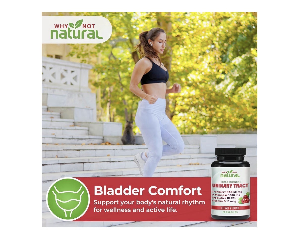 Why Not Natural Extra Strength Urinary Extract 5-in-1 UTI with D Mannose 60Caps