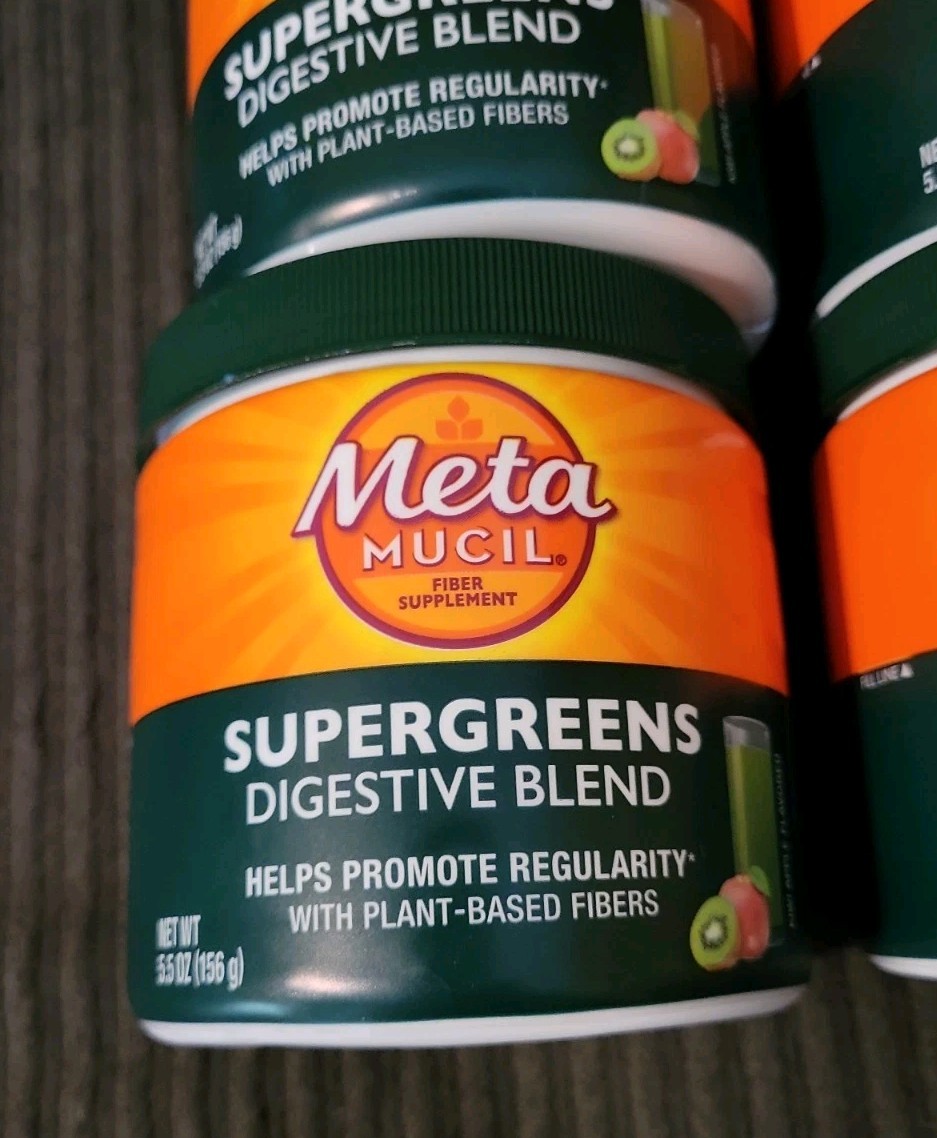 (6) MetaMucil Supergreens Digestive Blend 5.5oz ~EXP: 12/26