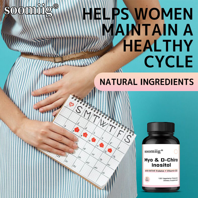 Myo-Inositol D-Chiro Inositol Supplement Vitamin D3 Hormonal Balance for Women