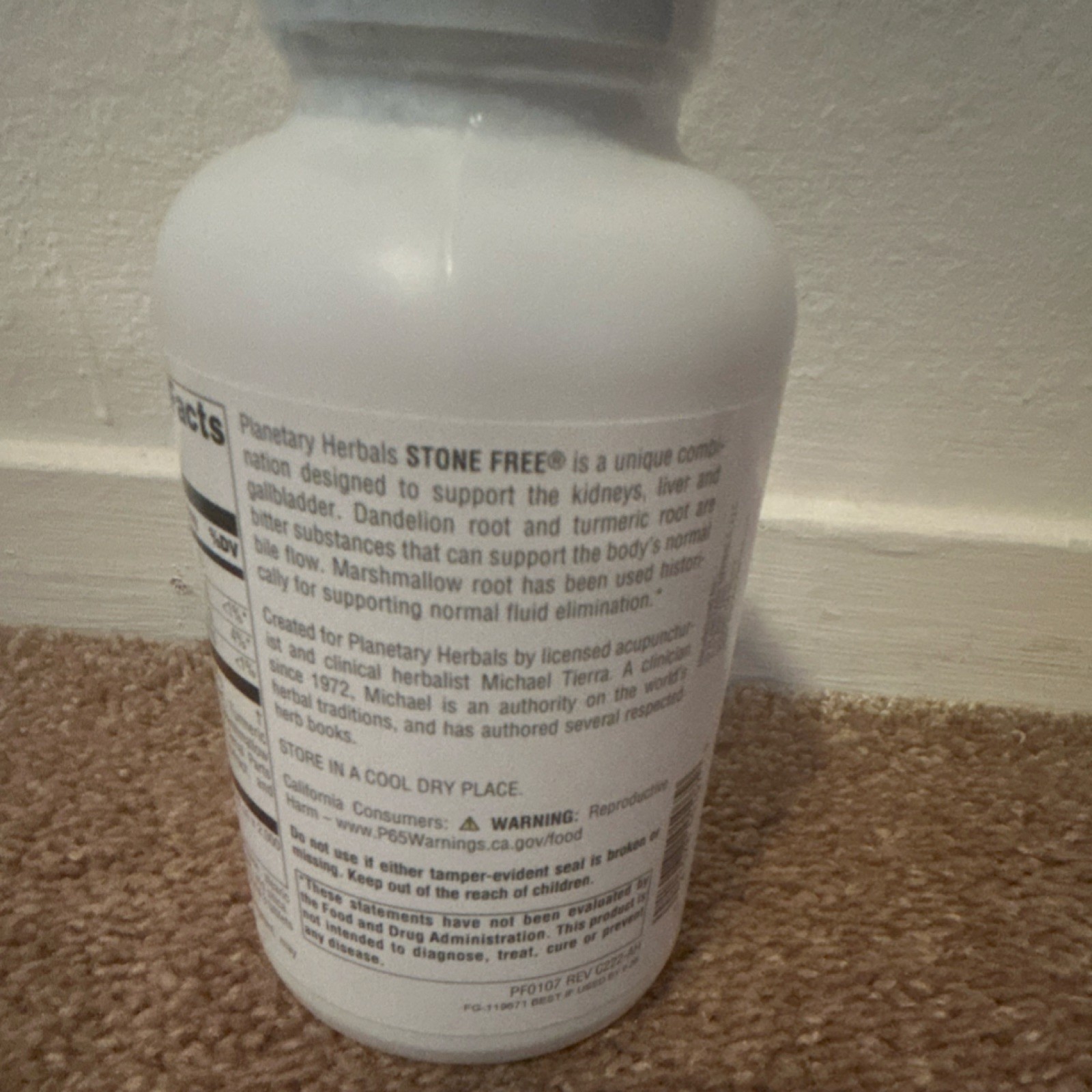 Planetary Herbals Stone Free 820 mg Kidney Support Tablets 180 ct Exp 09/26