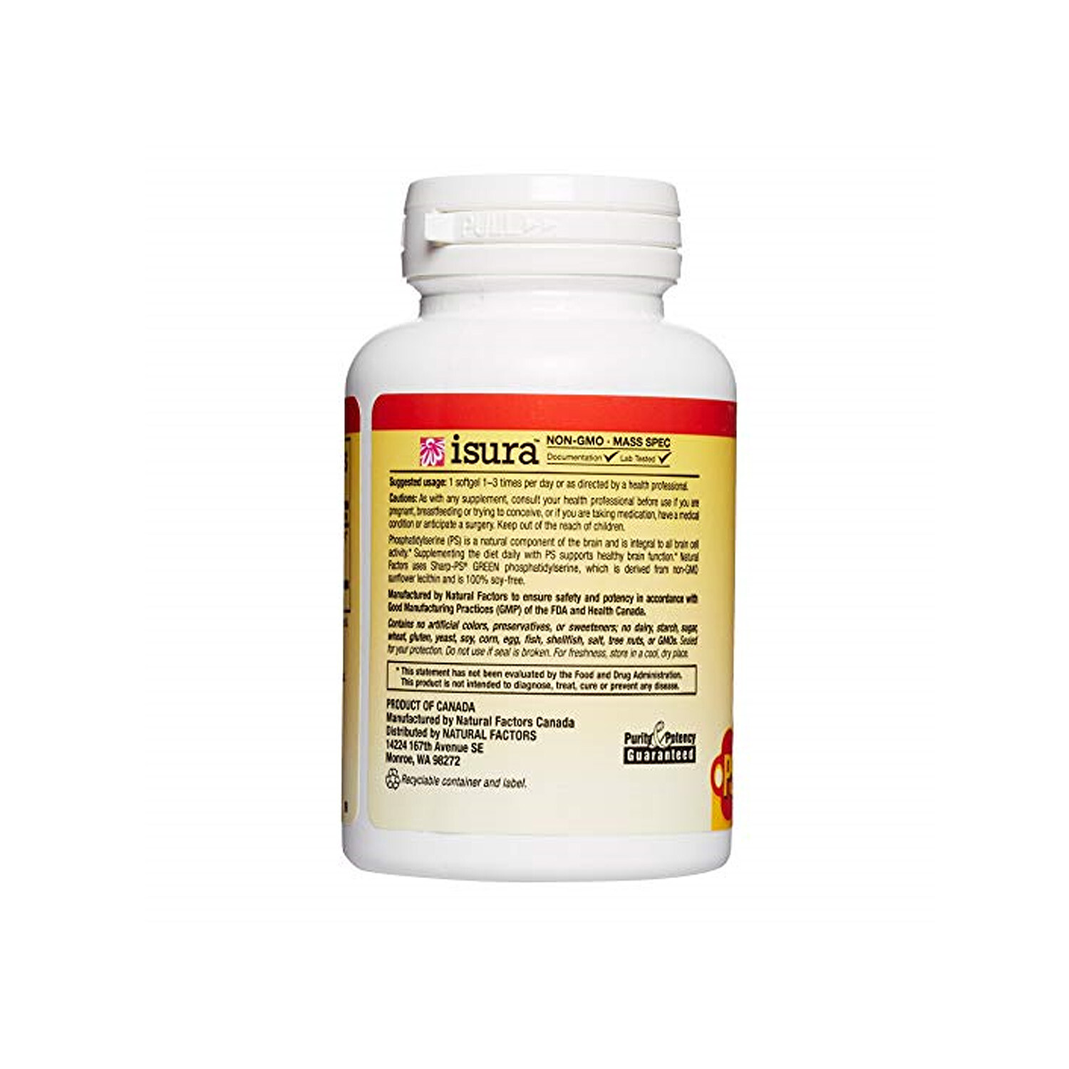 Natural Factors Phosphatidylserine 100 mg, 30 Softgels