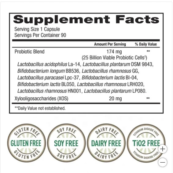 trunature Womens Daily Probiotic 25 Billion CFU 90 Capsules Exp 10/2027