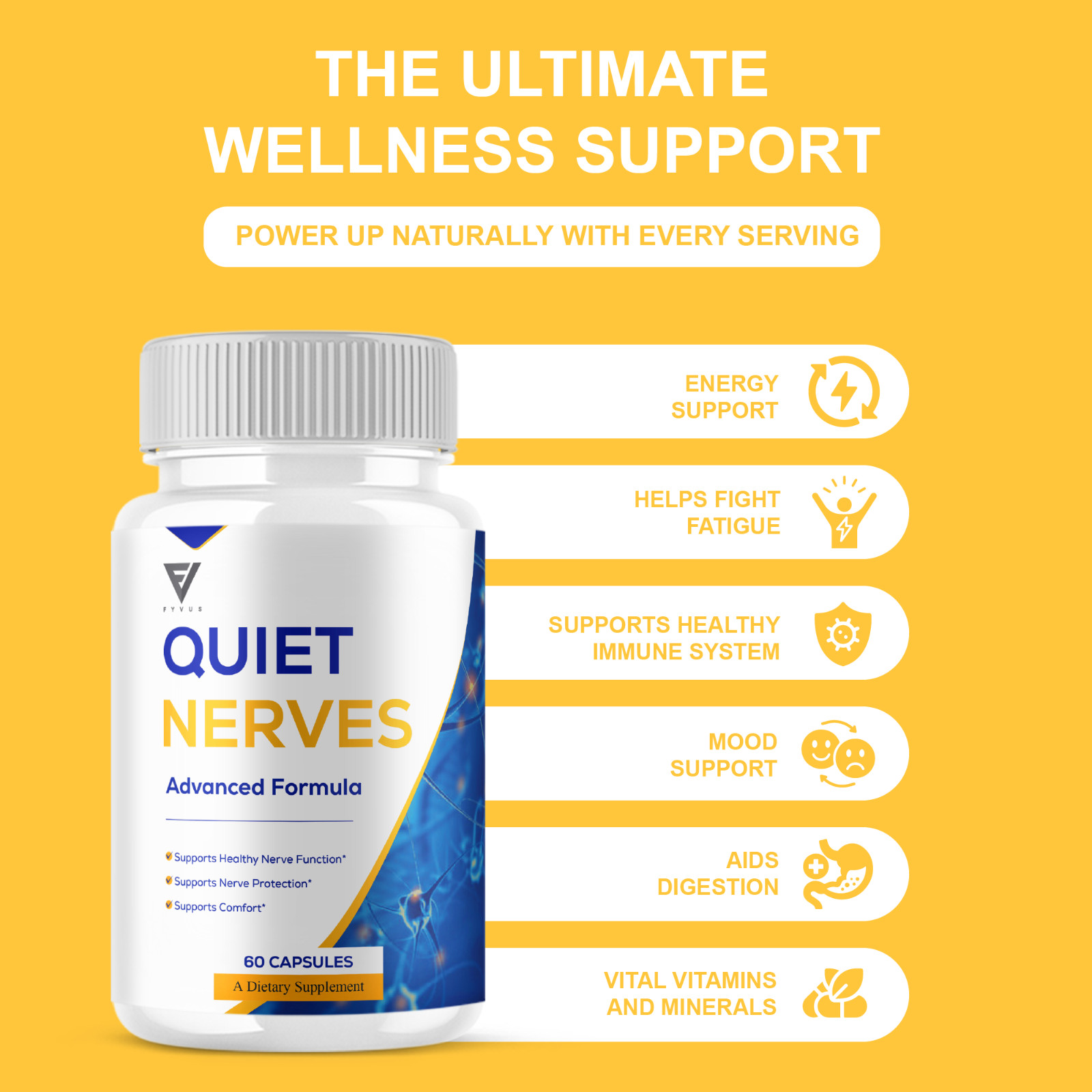 (5 Pack) Quiet Nerves Advanced Support, QuietNerves Formula (300 Capsules)