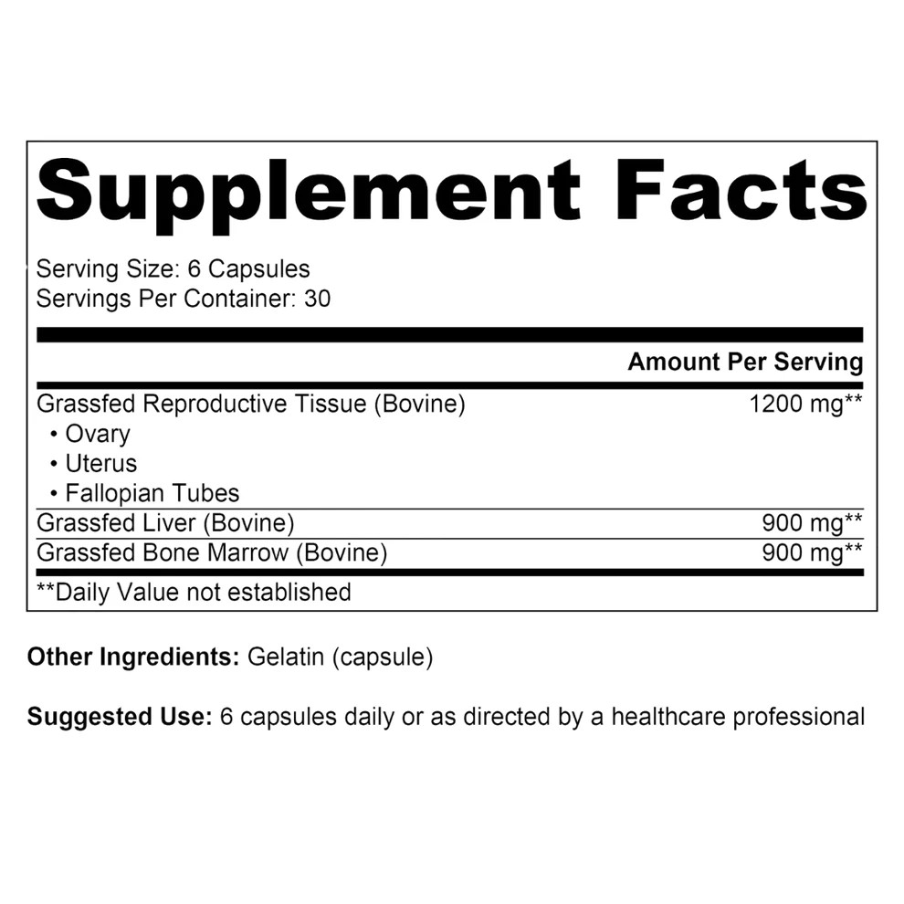 Ancestral Supplements FEM Female Enhancement Mixture Mammary Grass-Fed 180 Caps