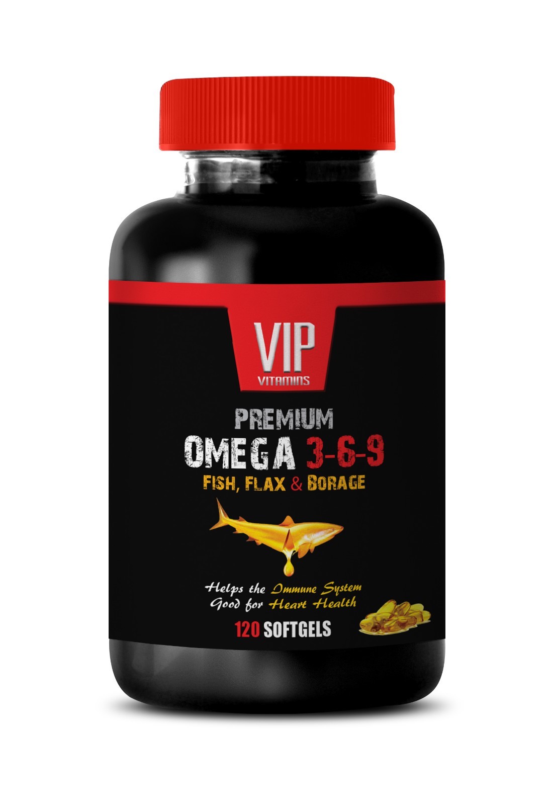 fish oil softgels – PREMIUM OMEGA 3 6 9 – good for heart health 1 Bottle